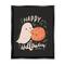 Stupell Industries Happy Halloween Smiling Ghost Pumpkin Framed Floater Canvas Wall Art